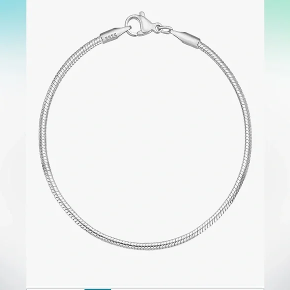 Love Charm Bracelet - Sterling Silver Snake Chain 7.5” - Picture 11 of 11